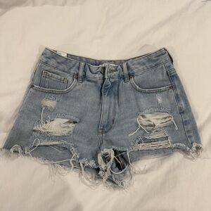 PacSun Vintage Blue Ripped Jean Shorts